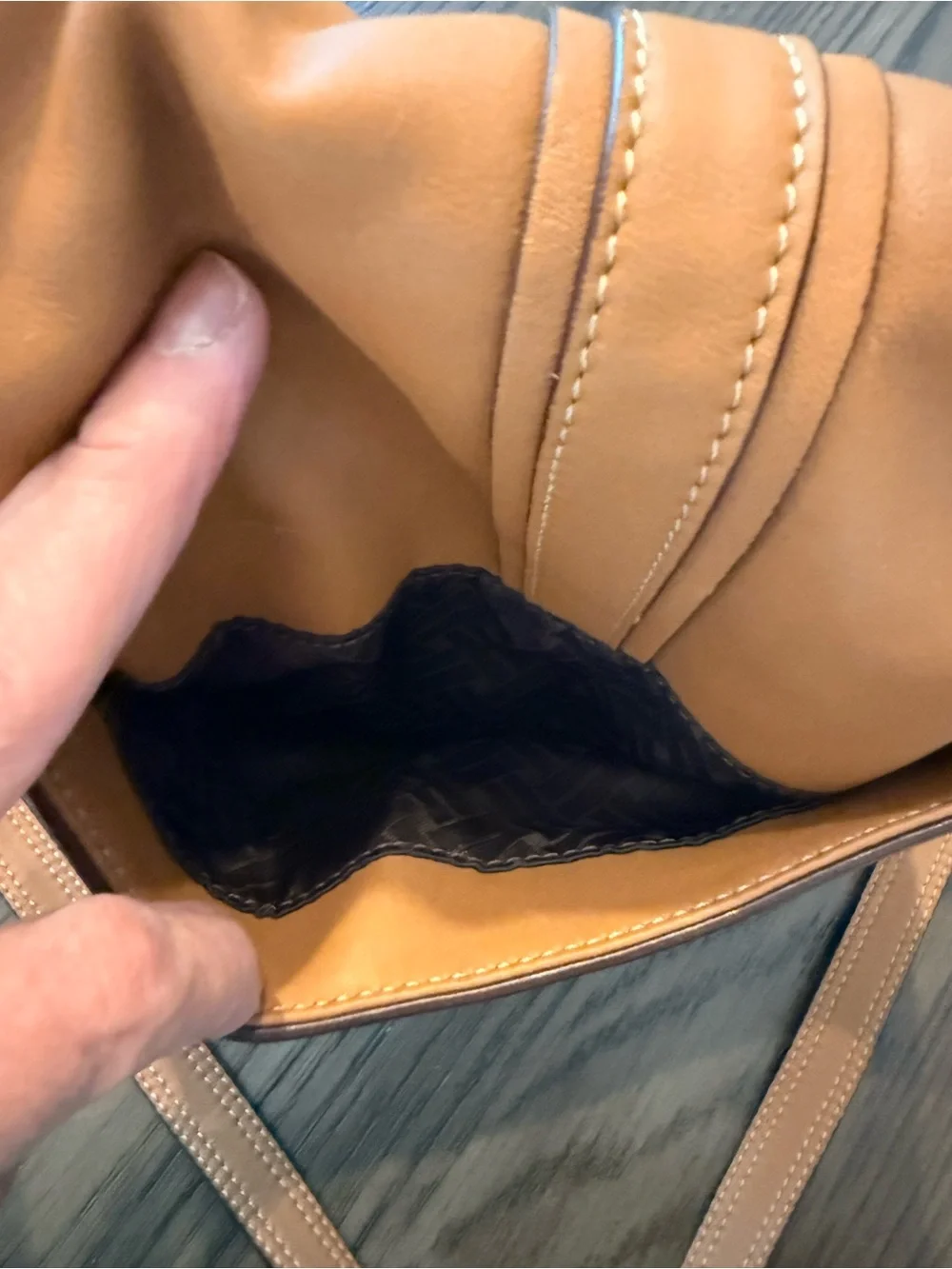 Cole Hahn Tan Leather Shoulder Bag